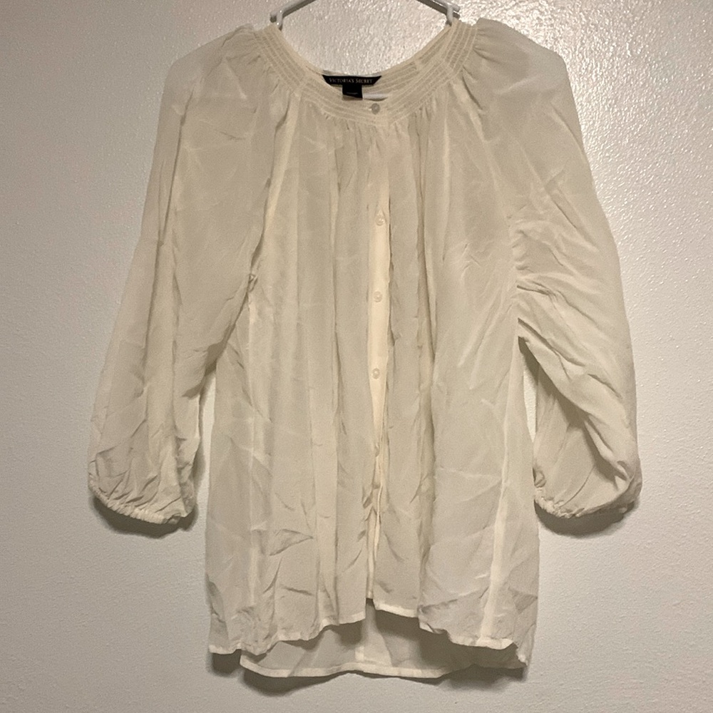 Gauzy White Button up Blouse